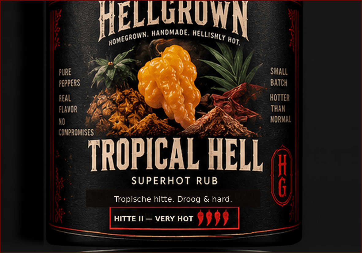 TROPICAL HELL RUB etiket